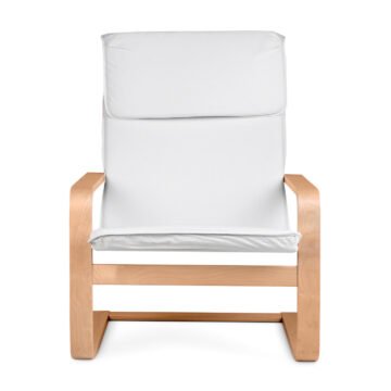 White Leather Cheir